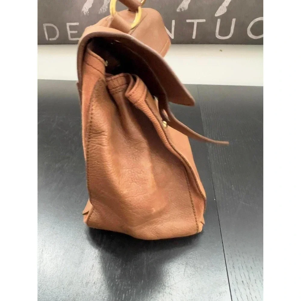 Yves Saint Laurent Muse Two Satchel Tan Leather Gold Hardware Medium